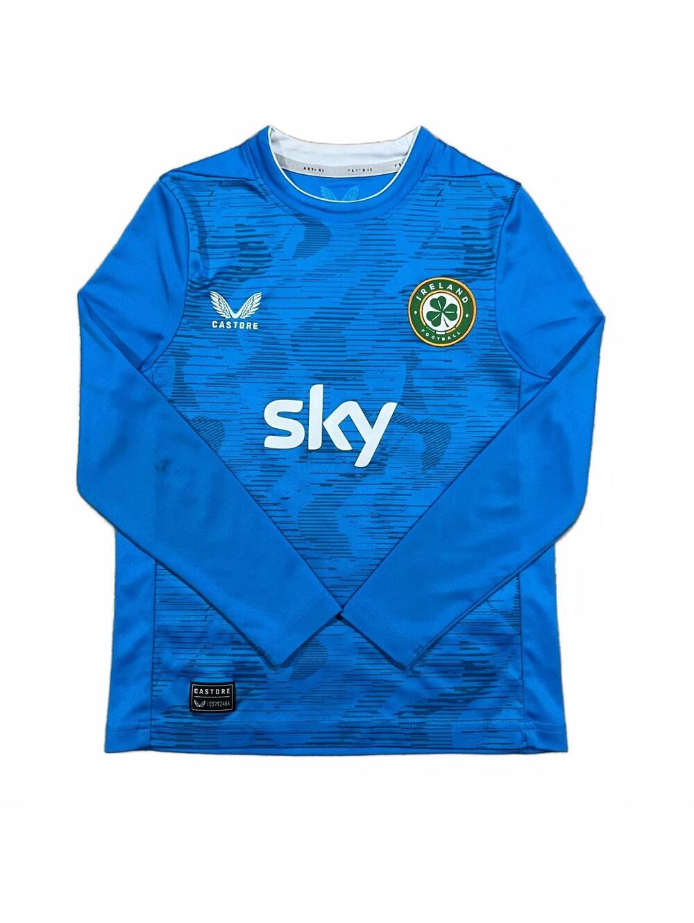 Ireland Castore Kids 2024 Goalkeeper Jersey Blue Youth Size Small